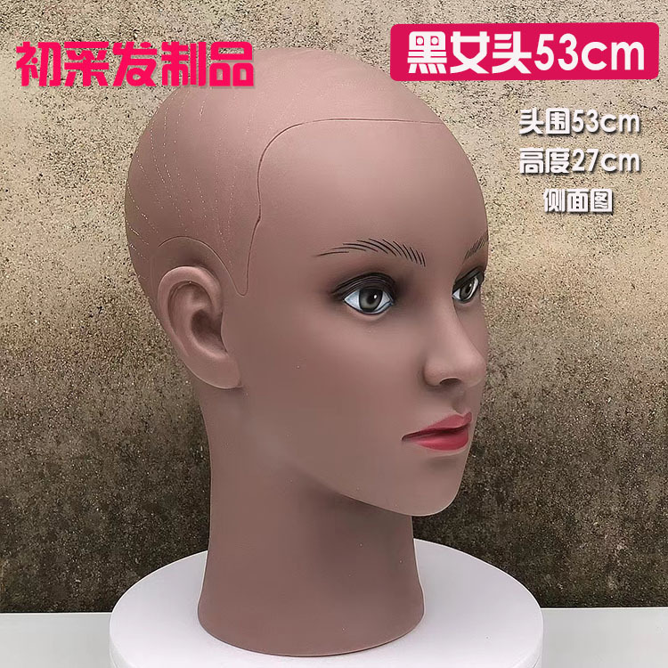 帽子のかつらのモデルの特頭は女性を支えます。|undefined