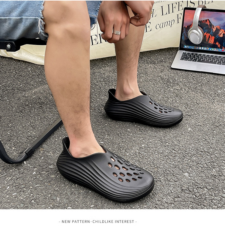 Non-slip Men's Clogs With Thick Soles For Summer Outdoor Wear_voghion.com