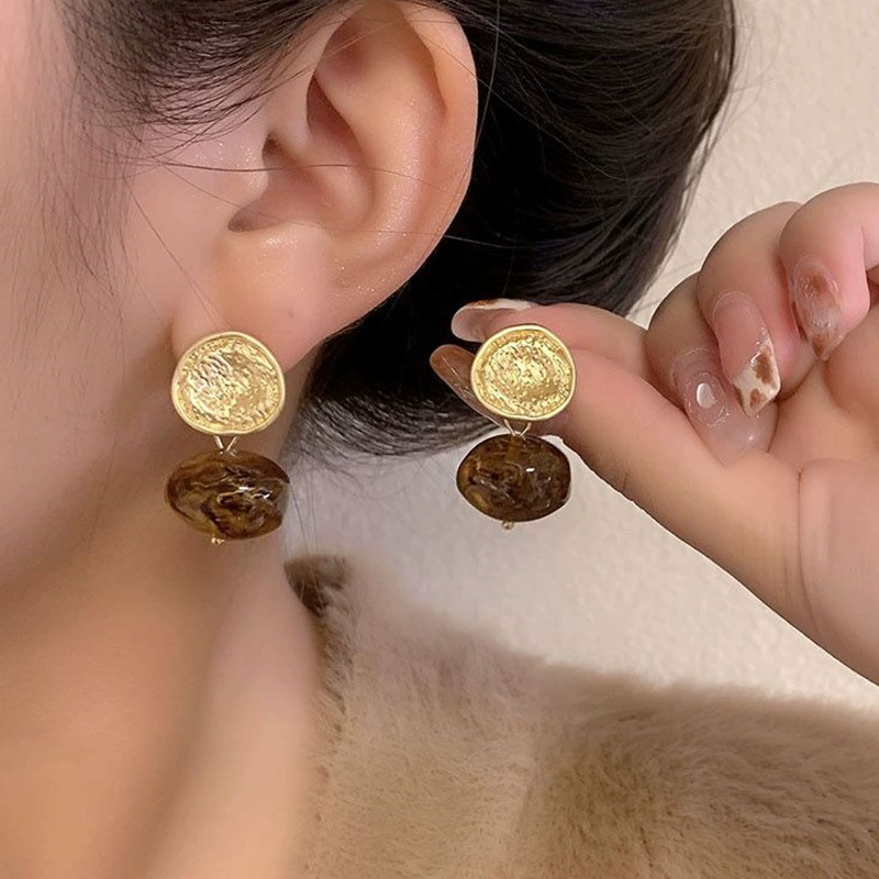 Серьги, серебряные иглы, стиль Шанель, серебро 925 пробы, легкий роскошный стиль, высококачественный стиль