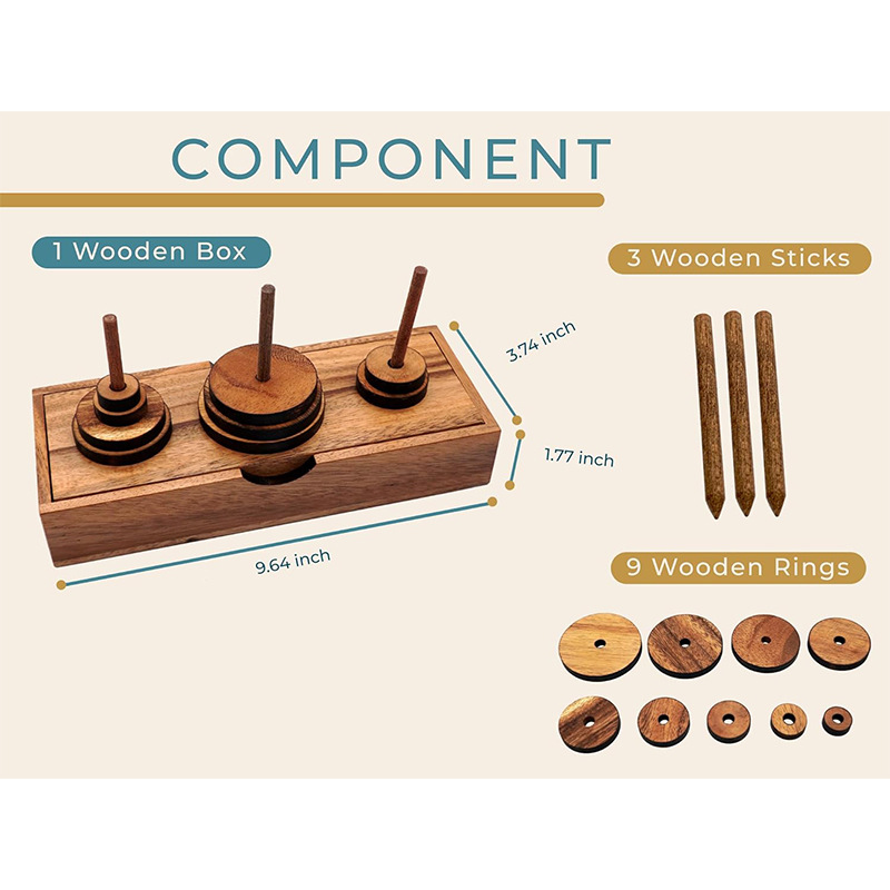 Divertido rompecabezas de madera, juego de mesa, educación temprana para niños, forma intelectual, juego de combinación, bloque de construcción, juego de torre apilado, juguete