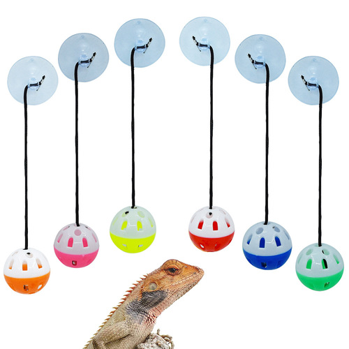 Cross-border Crocodile Dragon Toy Reptile Animal Bell Ball with Suction Cup and Rope Lizard Small Animal