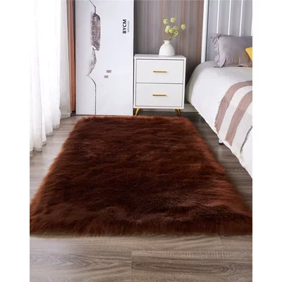 Car Carpet Color for Bedroom, Bedside Rug - brown-customized