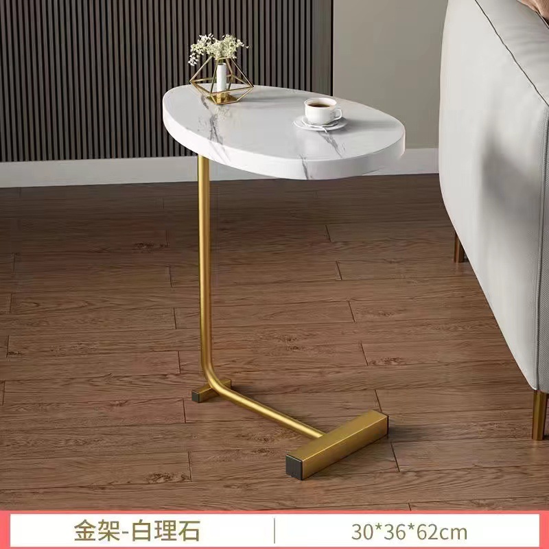 Mesa de té simple, mesa de lado, sala de estar nórdica, esquina de balcón doméstico, mesa de almacenamiento, mesa de almacenamiento al lado de la cama.