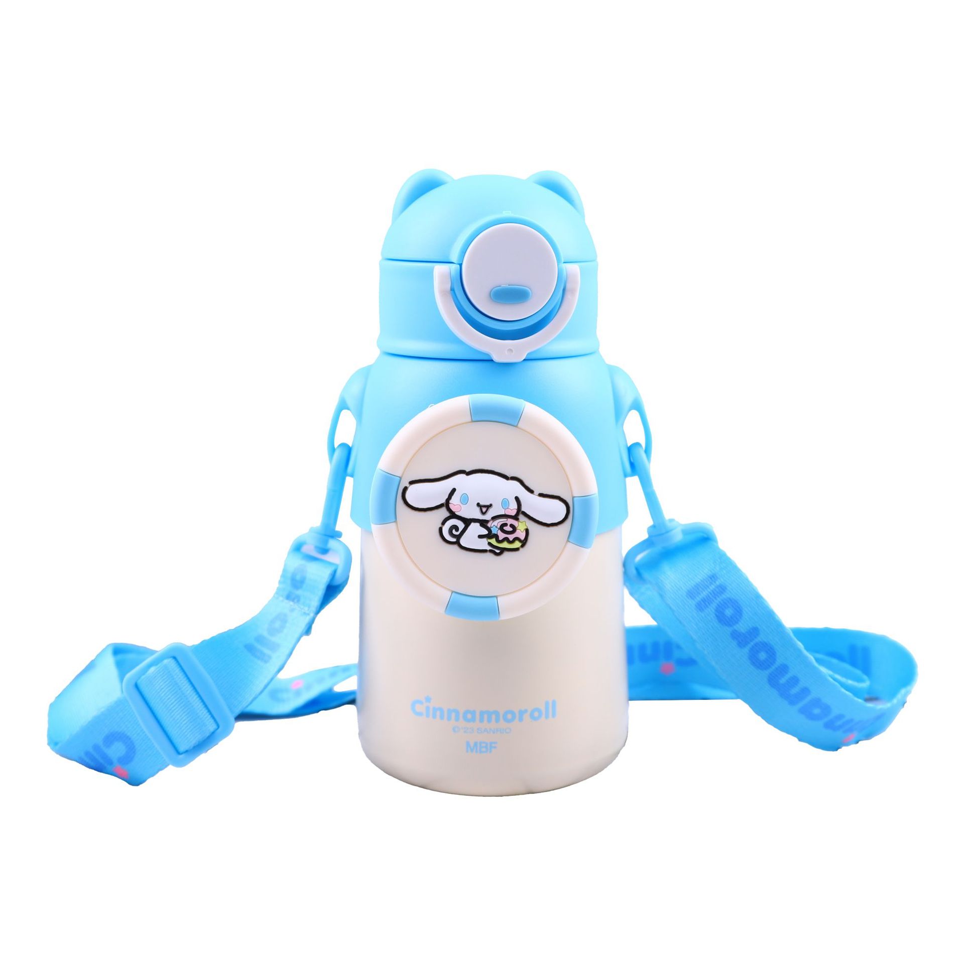 Transmisión en vivo explosiva Sanrio girar tazas de aislamiento 316 tazas de paja de acero inoxidable para niños estudiantes hervidor portátil al por mayor