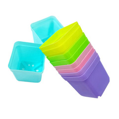 Cross-border gardening small square pots for planting succulent flower pots, bonsai mini pot seedlings, ultra-small square plastic flower pots