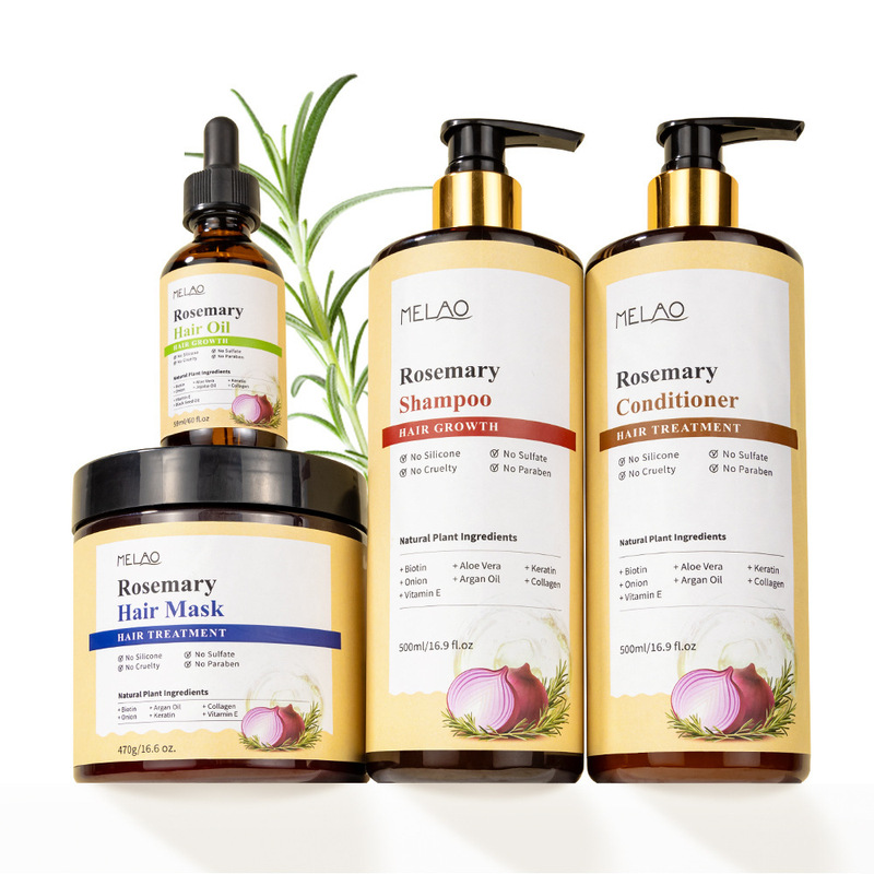 クロスボーダー MELAO 新製品ローズマリーオニオンシャンプーエッセンシャルオイルヘアコンディショナー脱落濃密エッセンスヘアマスク|undefined