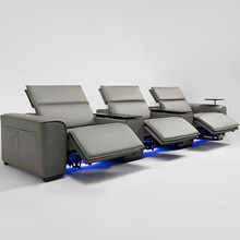 双人电动沙发意式真皮极简影音室功能头枕别墅影视厅家庭影院座椅