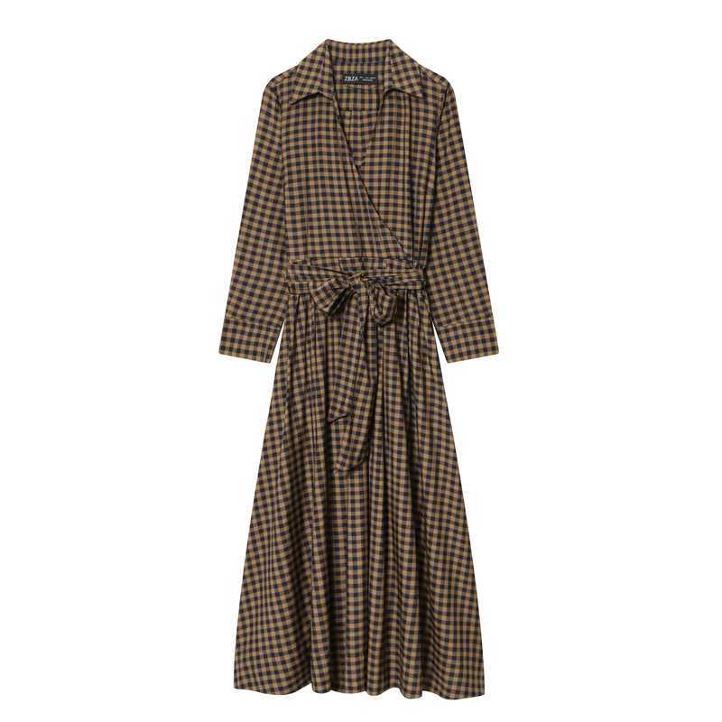 Foreign Trade 2025 New Autum Women's Clothing Design Niche Versatile Slimming Look Casual Dress 8789078