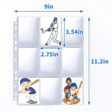 9宫格活页文件夹收藏交易卡牌棒球卡相片明信片保护页a4活页替芯