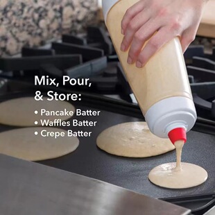 Cross-Border Hot-Selling Whiskware Hand-Cranked Pancake Batter Mixing Bottle Pancake Cream Dispenser with Scale Direct Sales