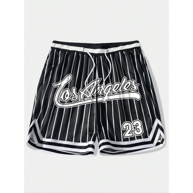 T 10512 New York Striped Shorts New York Striped Breathable Sports Shorts Cross-Border