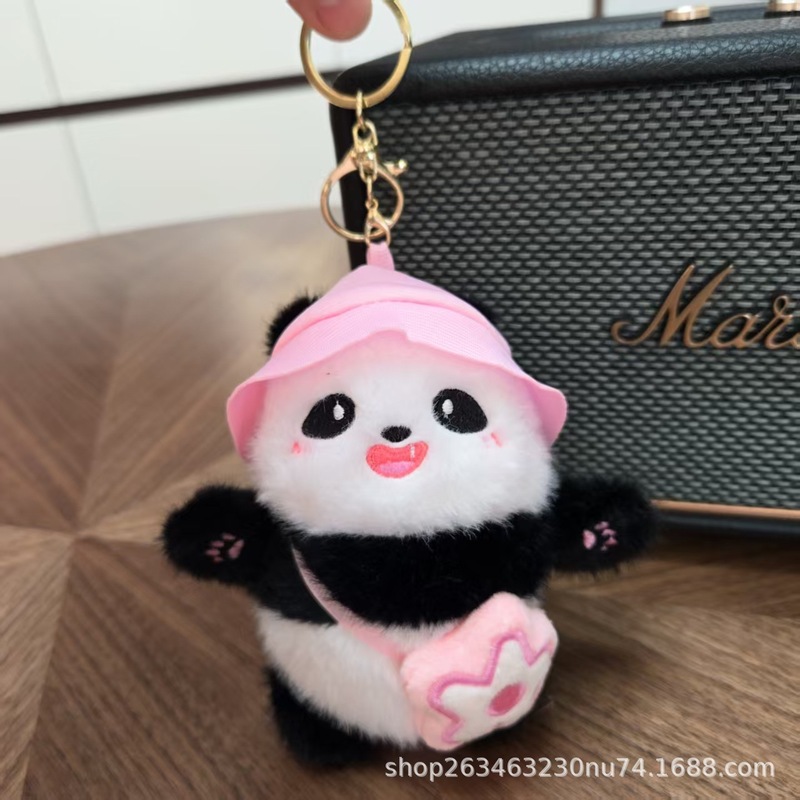 かわいいクロスボディバッグ、団子、レッサーパンダキーホルダーペンダント、クリエイティブぬいぐるみ、国宝レッサーパンダスクールバッグペンダント|undefined