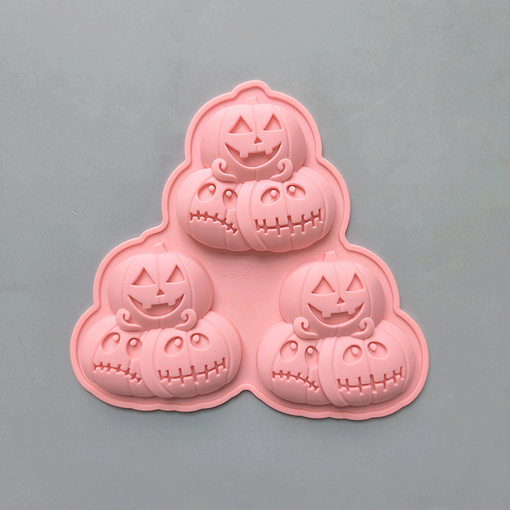 3 líneas Halloween calabaza 724 molde de galletas de jabón molde de galletas de chocolate DIY molde de pastel de calabaza