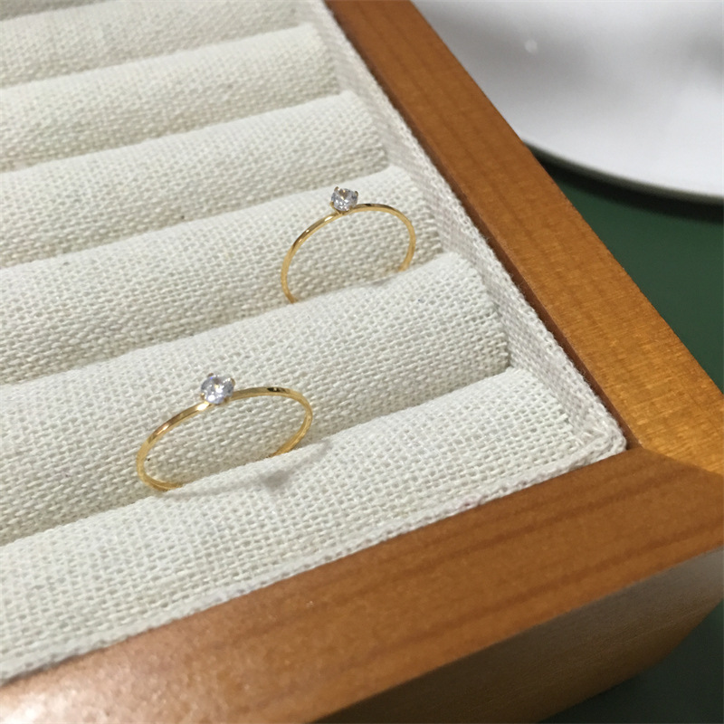 Simple Style Geometric Titanium Steel Gold Plated Rings