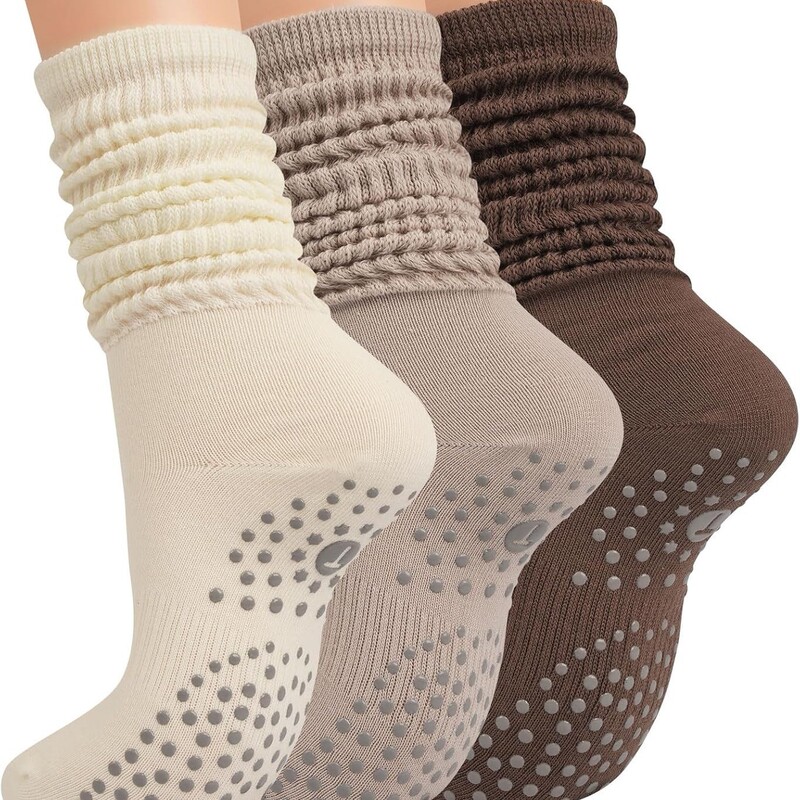 Amazon Women's Socks Yoga Casual Socks with Grip Pilates Indoor Sports Stacked Calf Socks Customized Amazon Women's Socks Yoga Casual Socks with Grip Pilates Indoor Sports Stacked Calf Socks Customized