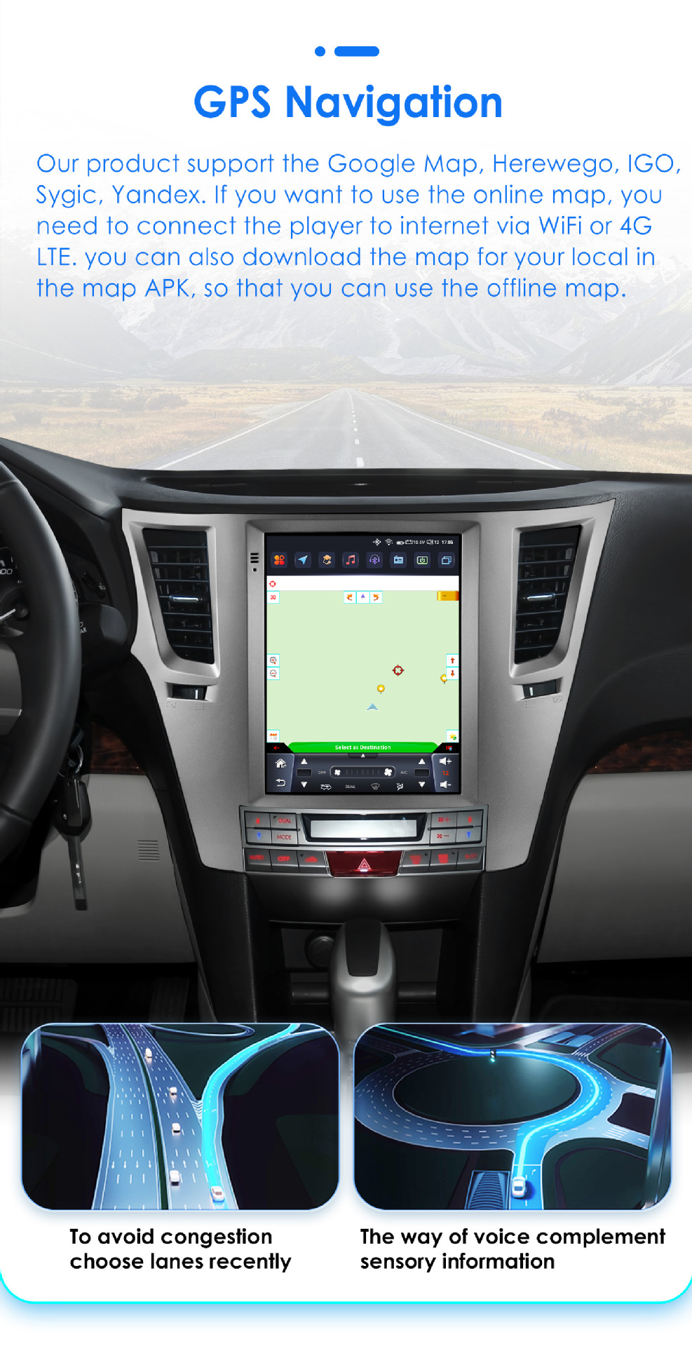 Suitable for 09-14 Subaru Outback 9.7inch Vertical Screen Android Large Screen Car Mp5 Navigator