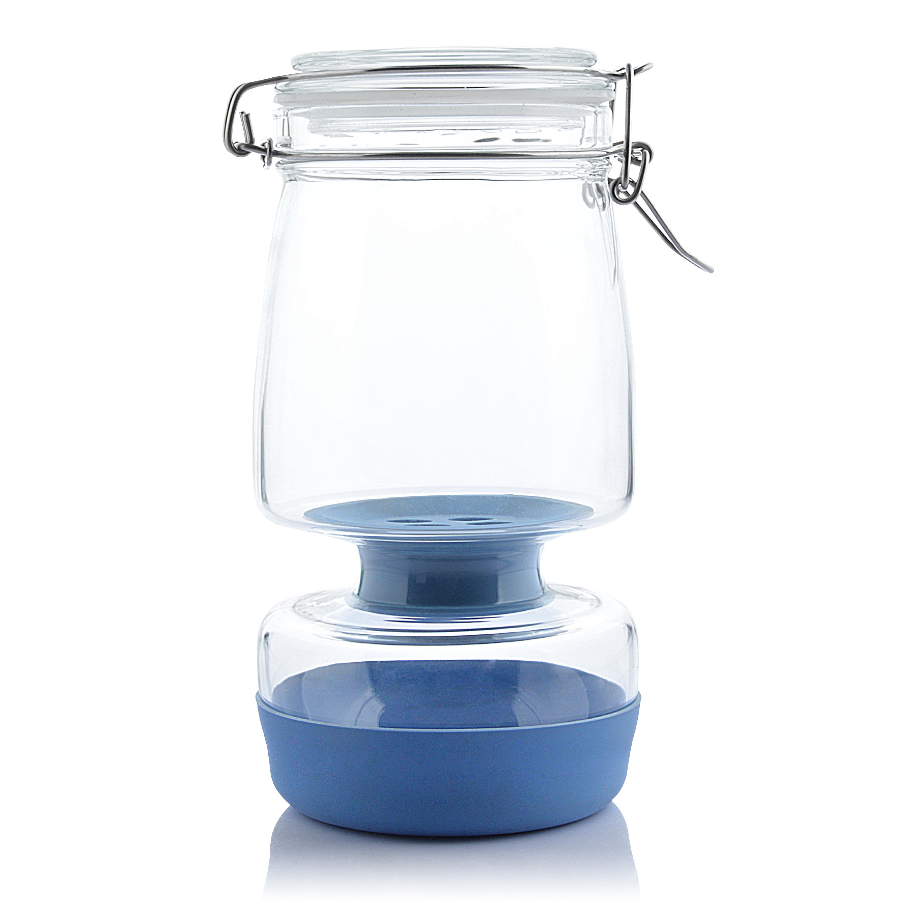 Pickly jar 34oz Tarro de kimchi separado Tarro de kimchi de reloj de arena Botella de kimchi en escabeche de alto contenido de borosilicato