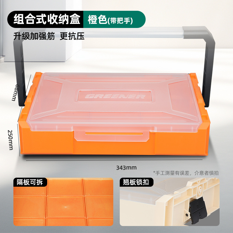 Caja de almacenamiento multifuncional de ins de bosque verde que puede apilar artículos diversos para el hogar combinado caja de piezas de hardware caja de acabado de plástico