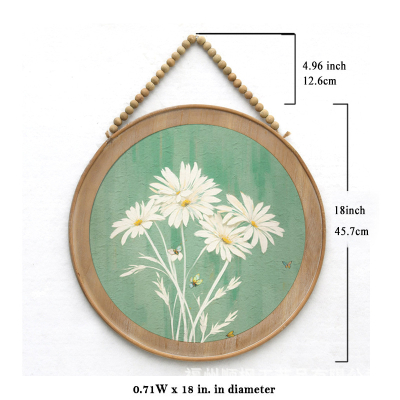 リトルデイジー吊り絵画リビングルームの装飾油絵寝室の花壁画ダイニングテーブル吊り壁画|undefined