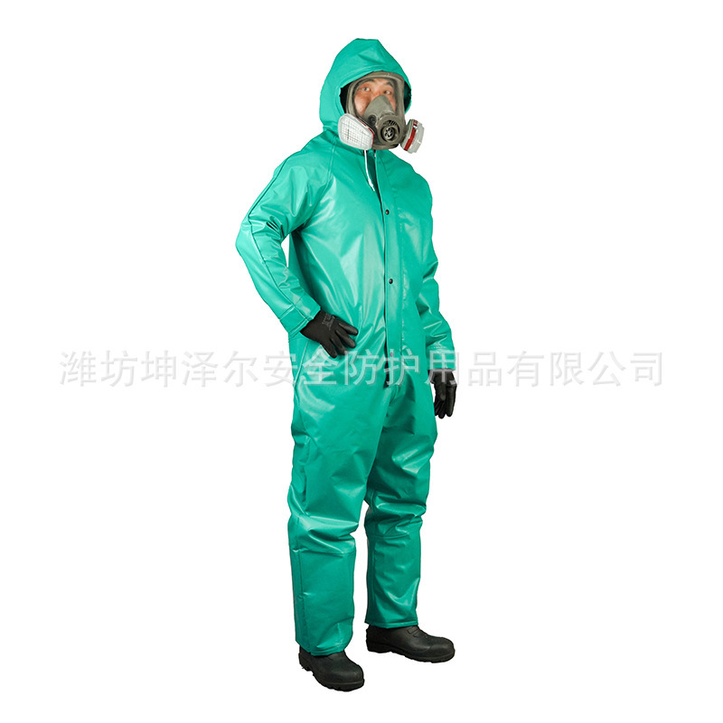 Gb3 Type Liquid-Tight Chemical Protective Clothing K50 Flame Retardant Chemical Protection Petroleum and Petrochemical Hazardous Chemicals Treatment Chemical Protective Raincoat Type3