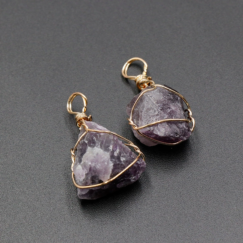 Natural water, crystal, pendant, natural ore, necklace, sweater, accessory, handmade, (Cross-border trading)
