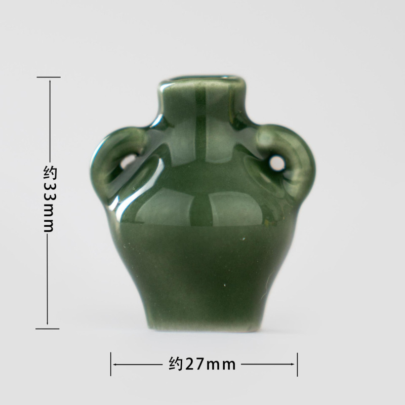 パーソナライズされた中国風景徳鎮セラミック 3D ミニ花瓶フラワーアレンジメント装飾オブジェクト指先装飾装飾品|undefined