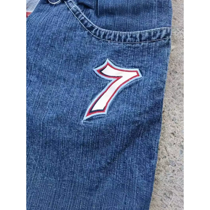 Мужские шорты в стиле хип-хоп, ретро баскетбольная джинсовая юбка, европейский стиль, средняя посадка