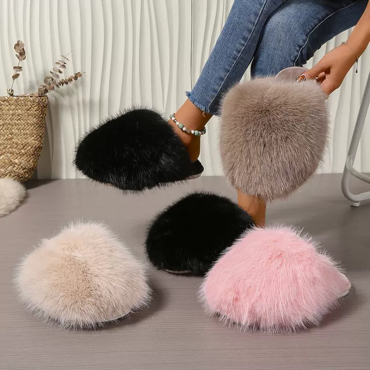 (Cross-border trading), winter keep warm multicoloured slippers, plus size, adds volume, soft sole