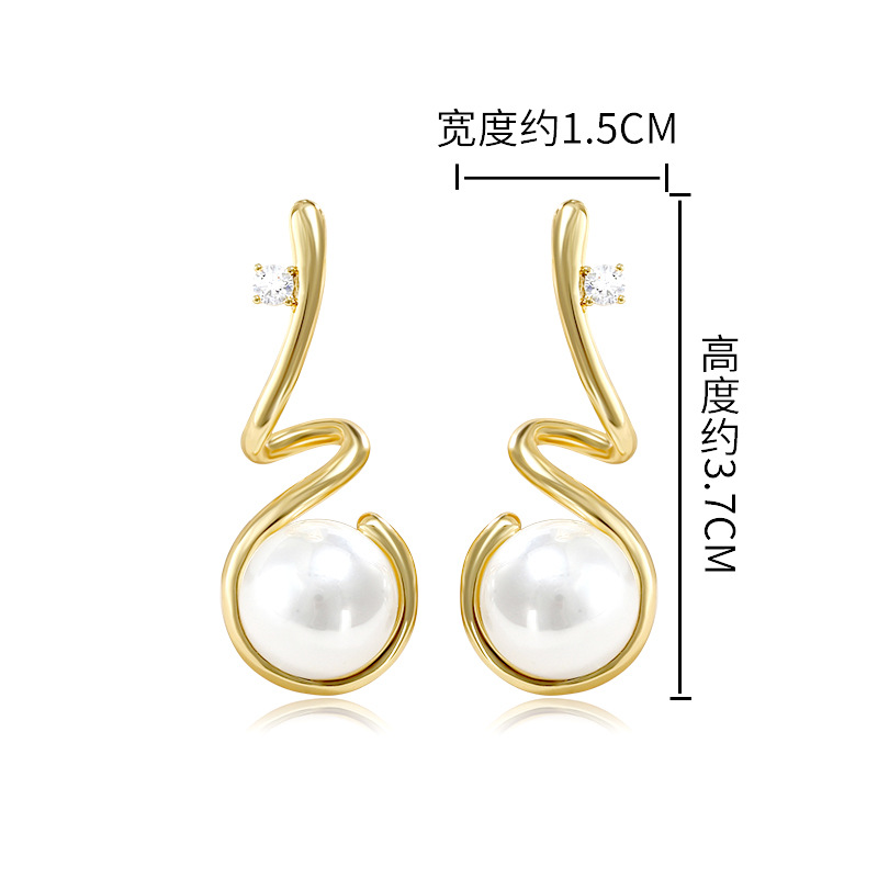 Xuking joyería simple rebordear pendientes para las mujeres 2023 nueva moda elegante pendientes francés retro imitación perla pendientes