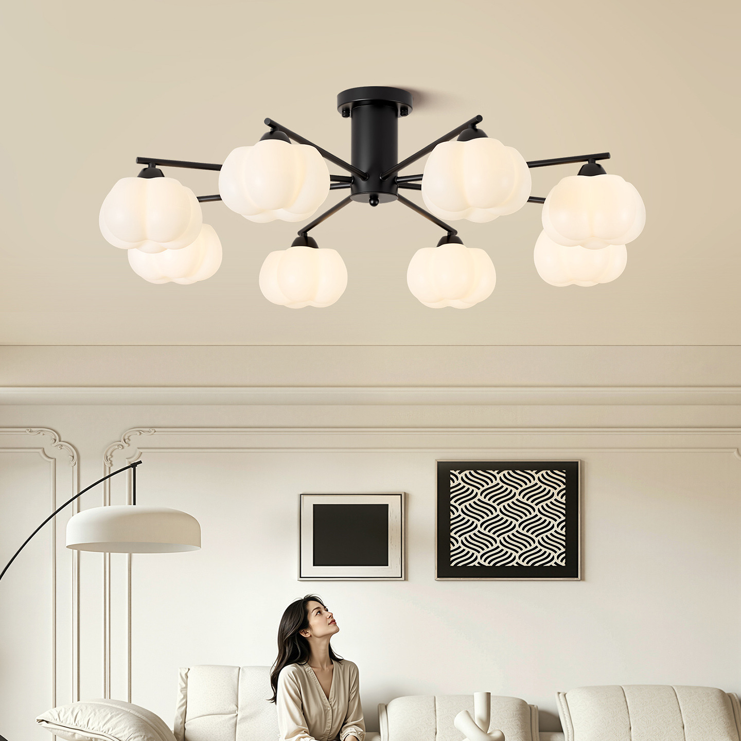 Luz de techo de sala de estar moderna y minimalista 2026 nueva lámpara de vestíbulo minimalista y cálida luz de espectro completo para proteger los ojos lámpara de dormitorio L535