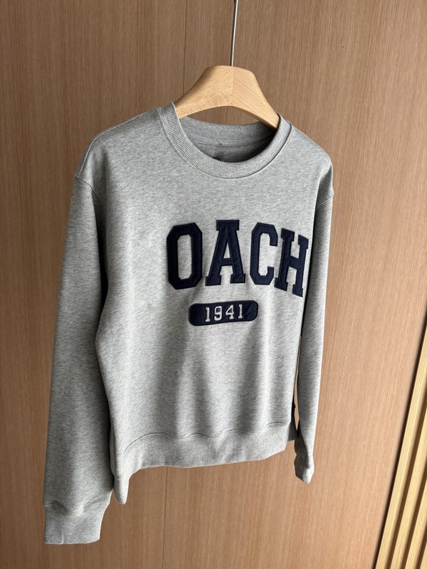 美式蔻家卫衣女CH大字母刺绣贴布大字母圆领韩版卫衣套头百搭上衣|undefined