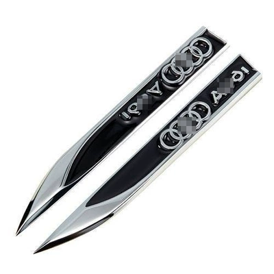 Body sticker Plate Side Label Blade Decorative - pair-audi-red
