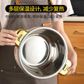 跨境出口不锈钢保温锅3件套/4件套新品热销非洲保温套装Pot Set