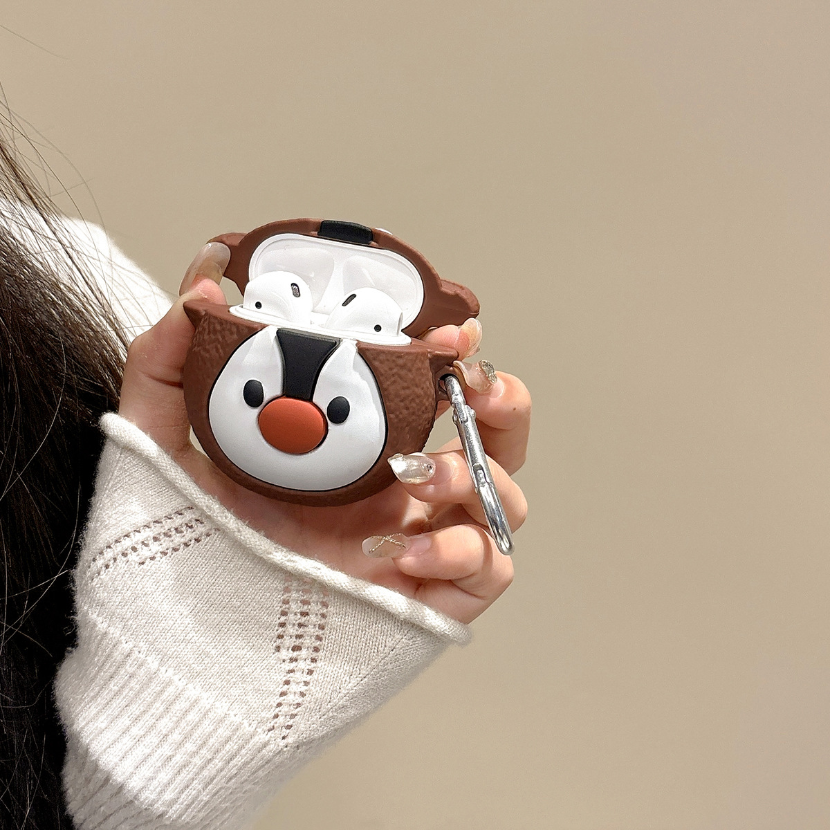 Bearhead Penguin AirPodspro Apple 2 / 3 generación de auriculares Bluetooth, cubierta de silicona de dibujos animados, suave