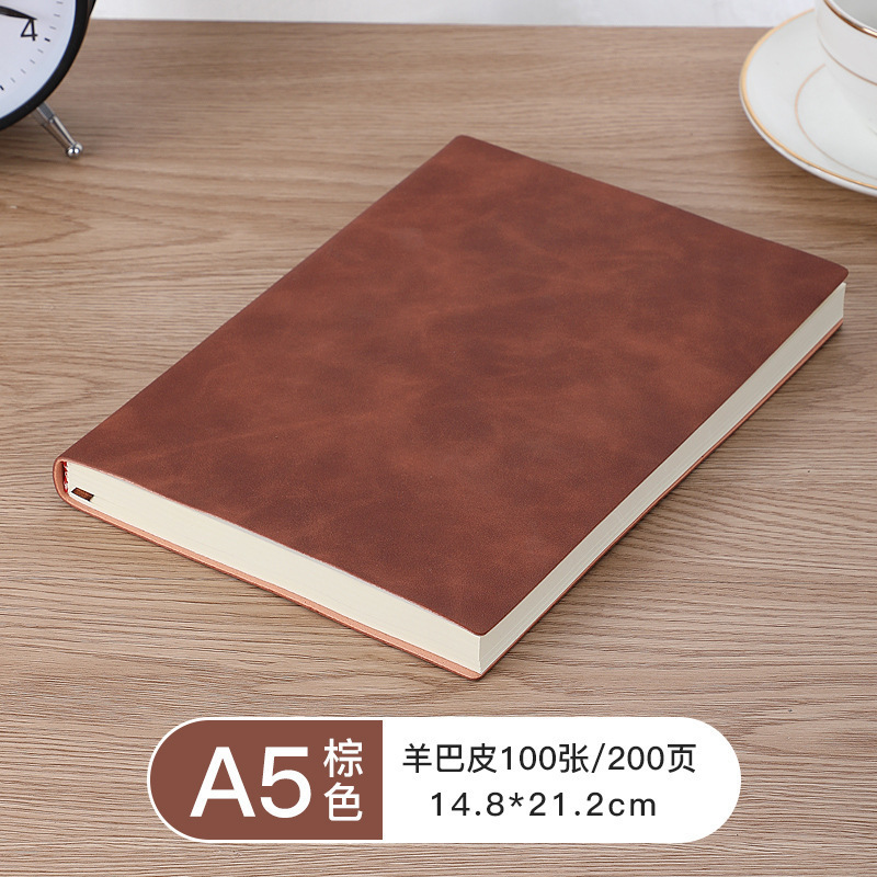 A5 cuaderno personalizado logotipo de oficina de negocios regalos de cuero suave grueso de alto valor facial hebilla cuaderno caja de regalo