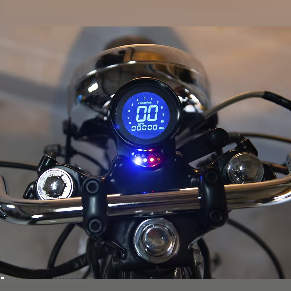 Motorcycle Integrated Led Lcd Display Instrument Assembly Instrument Retro Restoration Instrument Mileage Meter Speed Oil Volume