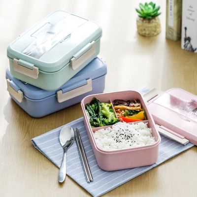 Lunch box Separated Wheat Straw heat preservation Lunch box student Lunch Bento Box Microwave Oven Fresh keeping Workers Lunch box