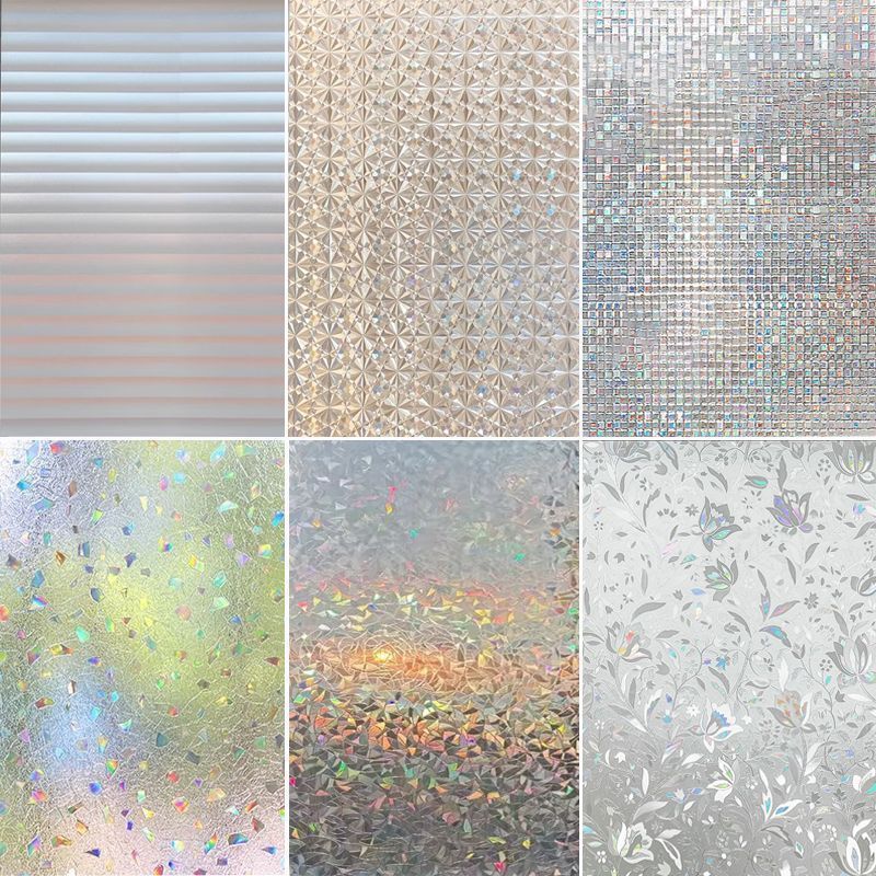 Window Glass Sticker Anti-Light Frosted Film Translucent Bathroom Anti-Peeping Privacy Sticker Rainbow