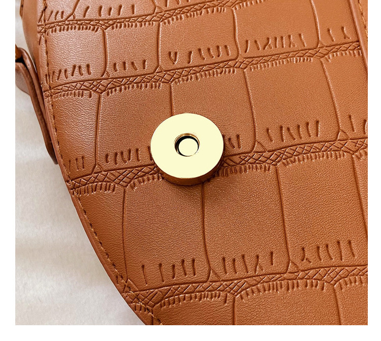 Street 2024 New Crocodile Saddle Shell One Shoulder Oblique Straddle Small Women's Bag Irregular_voghion.com