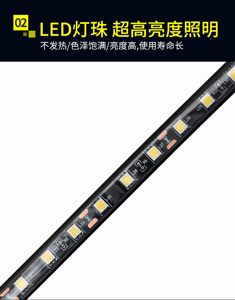 Car Engine Compartment Led Light Automatic Switch Head Cover Night Maintenance Light 32.5cm White Waterproof Lighting