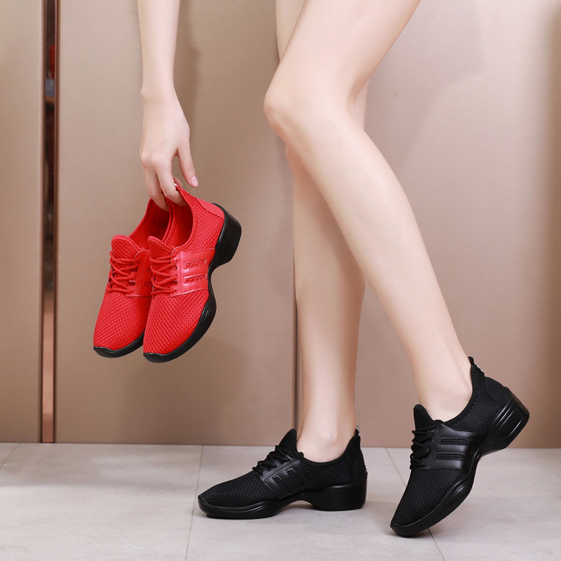 New Style Dancing Shoes Fashion Four Seasons Breathable Soft Sole Mother Mid-heel Square Dancing Shoes Fashionable All-match sneaker Women New Style Dancing Shoes Fashion Four Seasons Breathable Soft Sole Mother Mid-heel Square Dancing Shoes Fashionable All-match sneaker Women