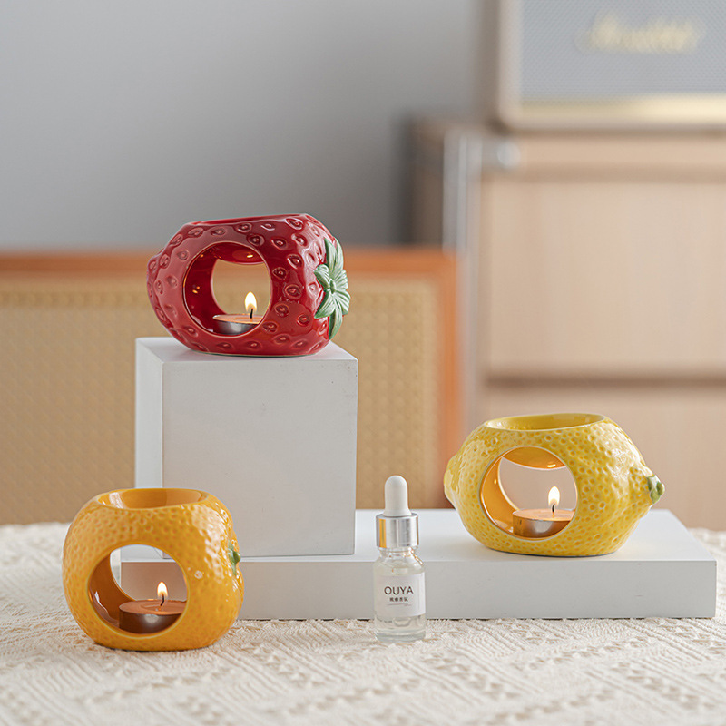 Dehua Ceramic Aromatherapy Lamp Air Purifier Calming Essential Oil Burner Diffuser Creative Decoration Home Furnishings Wholesale