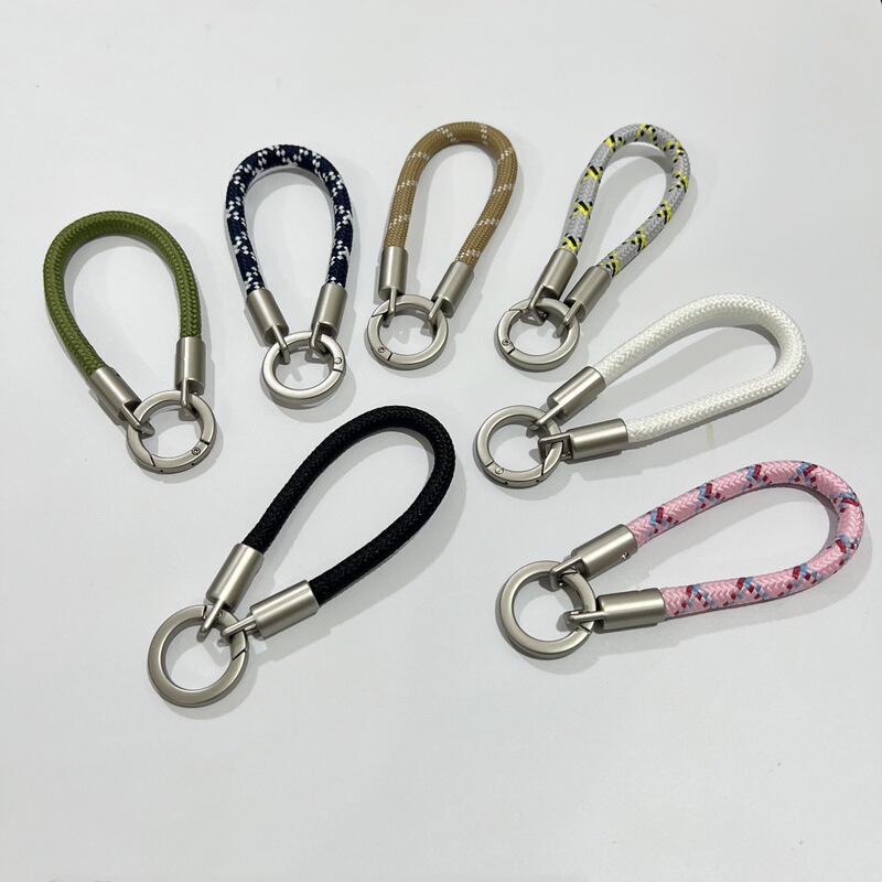 Car Key Pendant Lanyard Phone Strap Key Ring Horseshoe Simple Creative Rearview Mirror Ornament Keychain Wholesale
