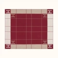Striped Wine Red Throw (Compression Bag) (800g Faux Cashmere)