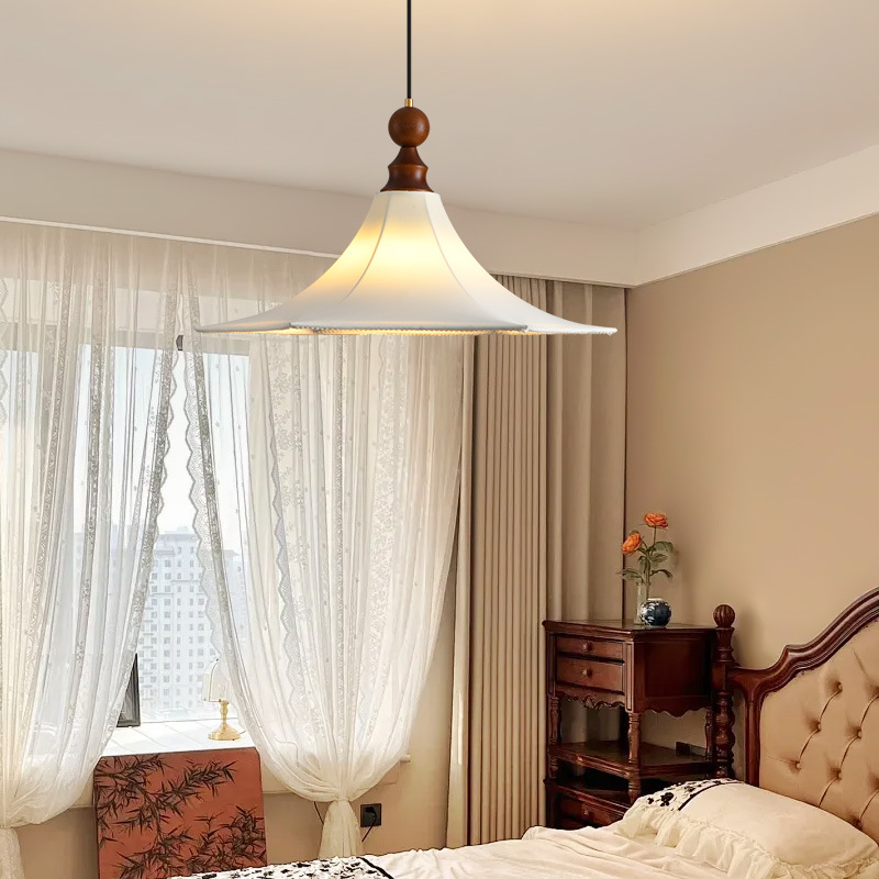 Lámpara del comedor estilo medieval francés lámpara de estudio sala de estar retro bar dormitorio comedor tienda lámpara de tela doméstica