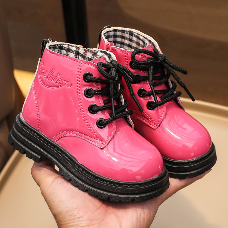 Children's Martin 2024 new girls' autumn and winter short British style boys' single boots_voghion.com