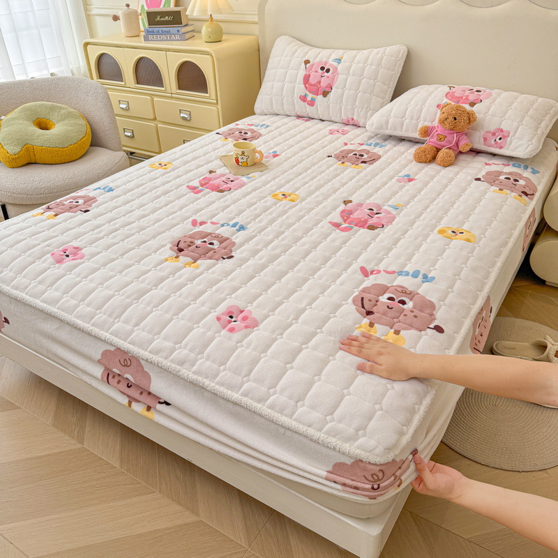 Clase A nuevo tipo de cama de algodón de leche caliente, cama de invierno más gruesa, colchón de cama de algodón caliente, cojín de algodón más cama de algodón