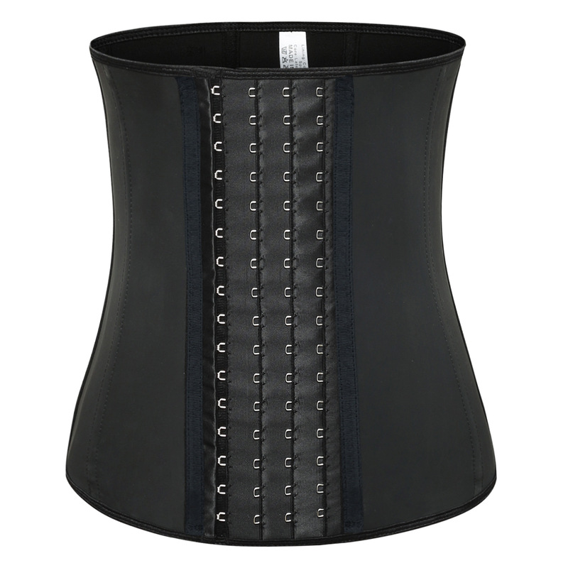 Glossy latex corset 9 steel bone corset sports belly belt belly contracting waist in stock four breasted