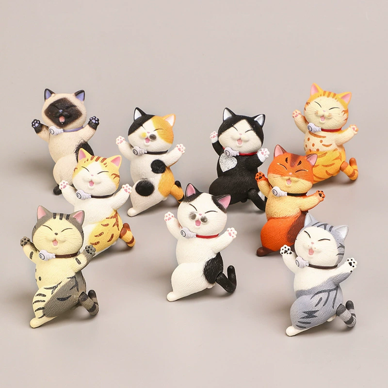 Большой минифигурка, мультяшная кукла, игрушка, 7 см, котёнок, кот