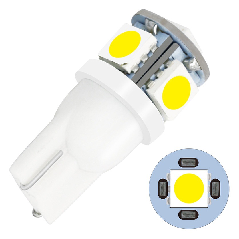 Luz indicadora de ancho T10 transfronteriza Shangxian, luz de matrícula de alto brillo con decodificación, luz LED para coche, luz interior de techo para coche 5SMD5050